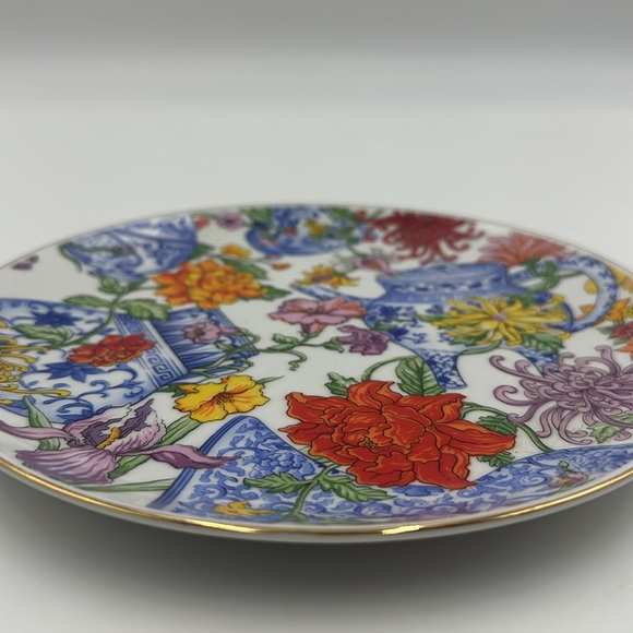 Museum Of Fine Arts Boston Japan Flower & Vase Pattern Plate Dish 7.75" - Picture 3 of 9